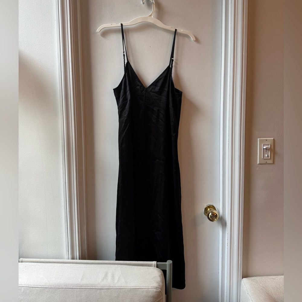 T by Alexander Wang Elegant Black Slip Dress